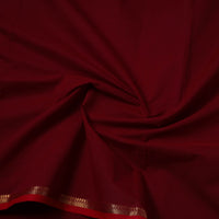 Red - Handloom Mangalagiri Cotton Fabric with Zari Border 02