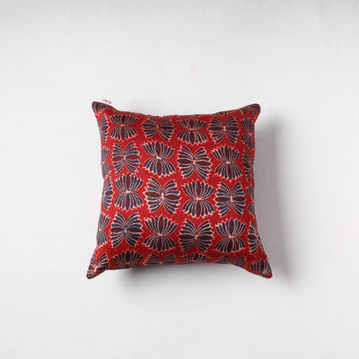 Bagru Print Chanderi Silk Cushion Cover (16 x 16 in) 34