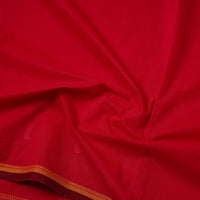 Red - Handloom Mangalagiri Cotton Fabric with Thread Border 03