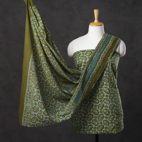 Green - Kutch Batik Print Cotton Fabric 01