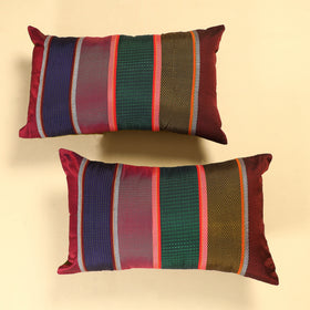  Set of 2 - Khun Patchwork Cotton Pillow Covers (25 x 15 in) 19 