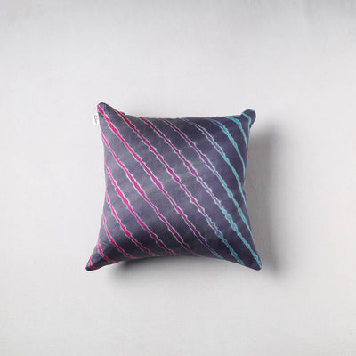 Leheriya Tie-Dye Chanderi Silk Cushion Cover (16 x 16 in) 35