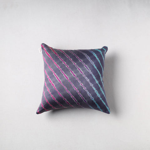 Leheriya Tie-Dye Chanderi Silk Cushion Cover (16 x 16 in) 35