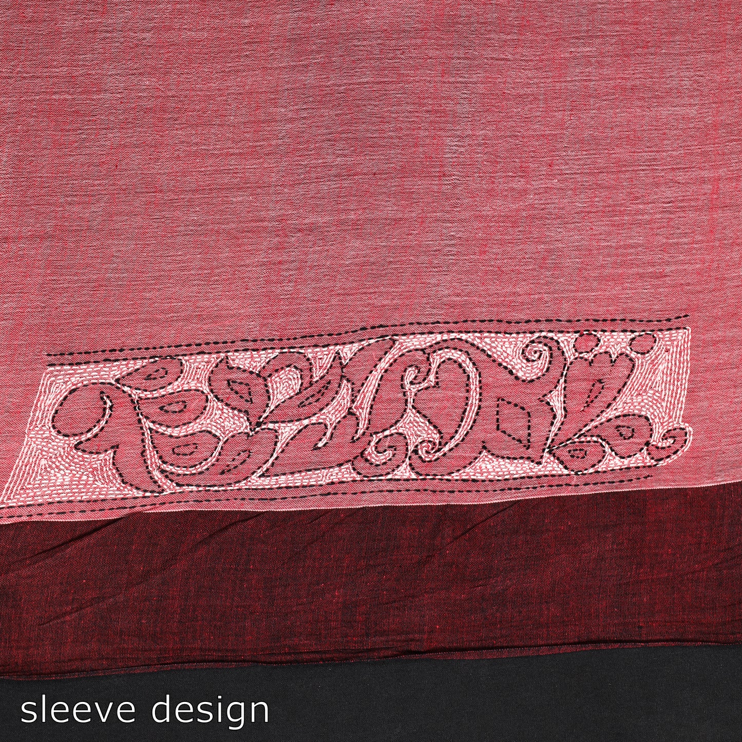Yellow - Bengal Kantha Hand Embroidery Cotton Handloom Saree 06