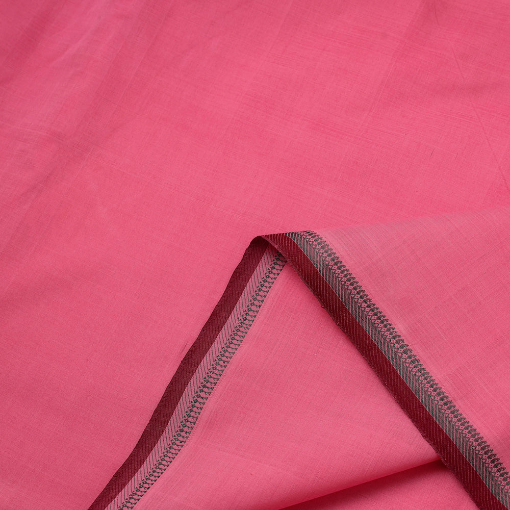 Pink - Handloom Mangalagiri Cotton Fabric with Thread Border 05