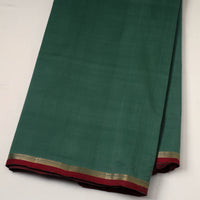 Green - Handloom Mangalagiri Cotton Fabric with Zari Border 06