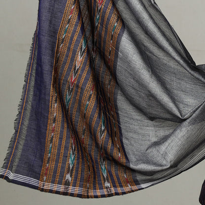 Blue - 3pc Sambalpuri Ikat Weave Handloom Cotton Suit Material Set 06