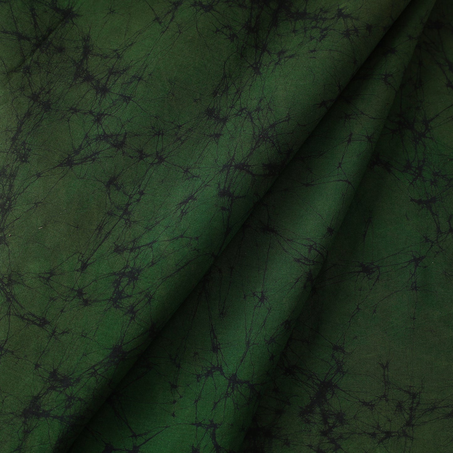 Green - Hand Batik Printed Pure Cotton Fabric 01