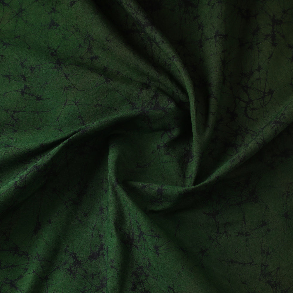 Green - Hand Batik Printed Pure Cotton Fabric 01