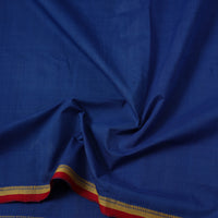 Blue - Handloom Mangalagiri Cotton Fabric with Thread Border 07