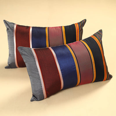 Multicolor - Set of 2 - Khun Patchwork Cotton Pillow Covers (25 x 15 in) 21