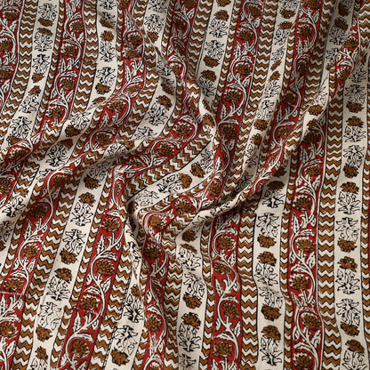Multicolor - Bagru Kalamkari Block Printed Cotton Fabric 01