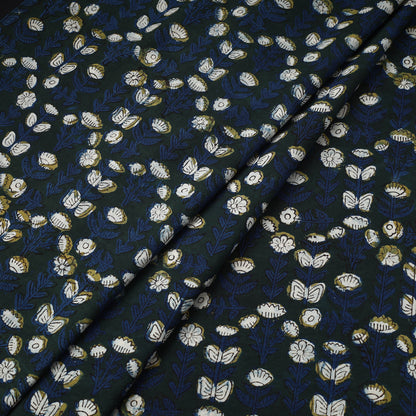 Blue - Jahota Block Printed Cotton Fabric 02