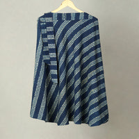 Blue - Block Print Cotton Wrap Around Ajrakh Skirt 06