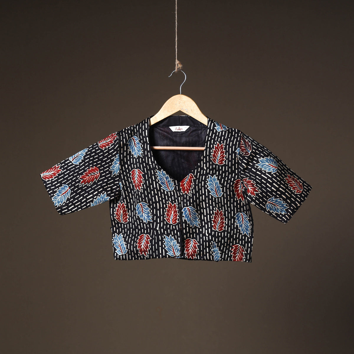 Ajrakh Hand Block Print Modal Silk Readymade Blouse 18
