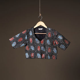 Ajrakh Hand Block Print Modal Silk Readymade Blouse 18