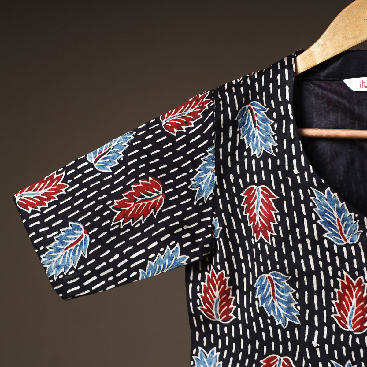 Ajrakh Hand Block Print Modal Silk Readymade Blouse 18