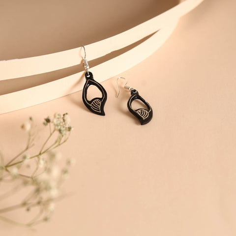 Bidri Work Pure Silver Inlay Earrings 03