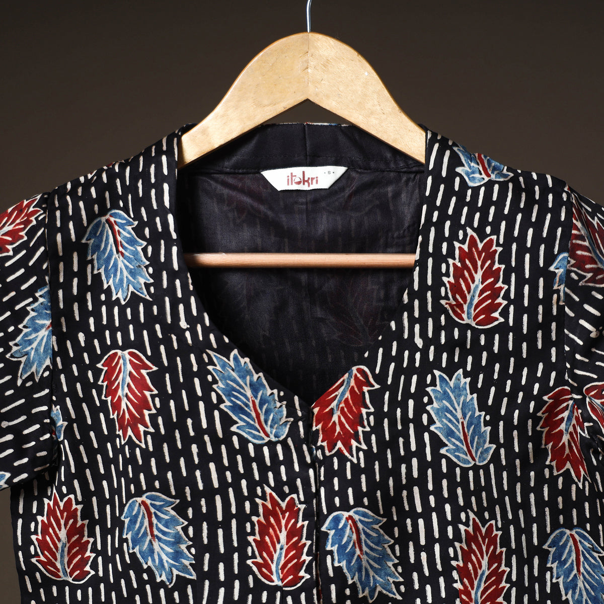 Ajrakh Hand Block Print Modal Silk Readymade Blouse 18