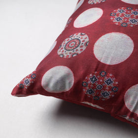 Ajrakh Print Chanderi Silk Cushion Cover (16 x 16 in) 40
