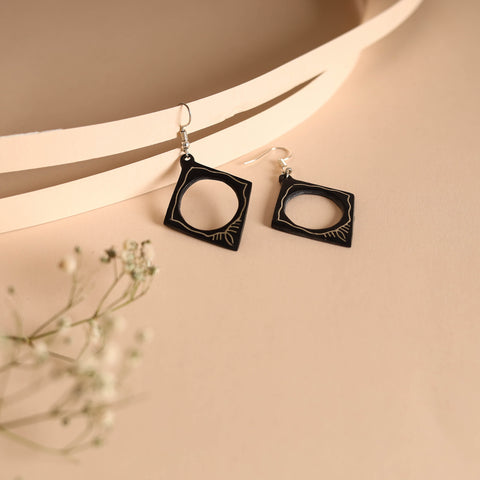 Bidri Work Pure Silver Inlay Earrings 05