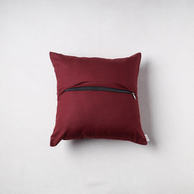 Ajrakh Print Chanderi Silk Cushion Cover (16 x 16 in) 40