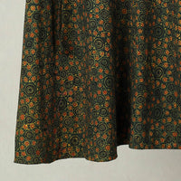 Green - Block Print Cotton Wrap Around Ajrakh Skirt 10