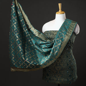 3pc Kutch Bandhani Tie-Dye Gadwal Satin Cotton Suit Material Set 154