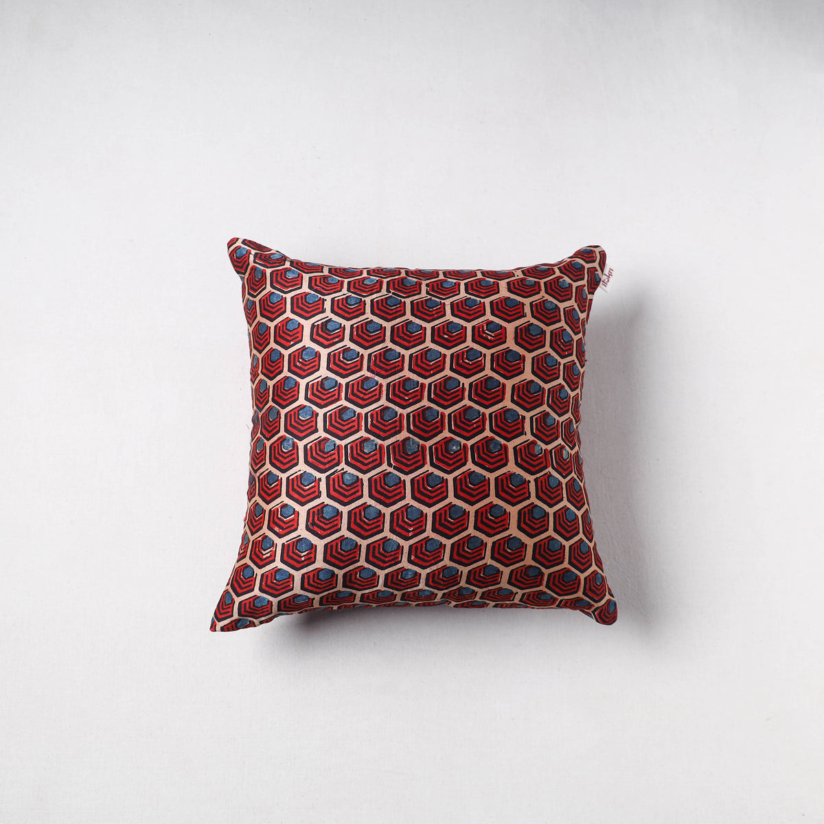 Ajrakh Print Chanderi Silk Cushion Cover (16 x 16 in) 41