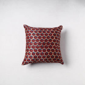 Ajrakh Print Chanderi Silk Cushion Cover (16 x 16 in) 41