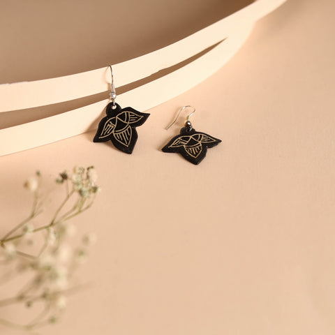 Bidri Work Pure Silver Inlay Earrings 06