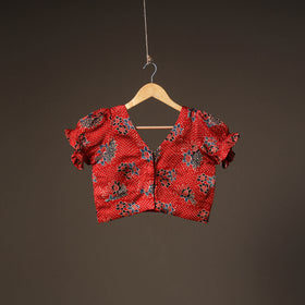 Ajrakh Hand Block Print Modal Silk Readymade Blouse 22