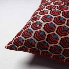Ajrakh Print Chanderi Silk Cushion Cover (16 x 16 in) 41