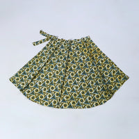 Green - Hand Batik Print Cotton Wrap Around Skirt 13