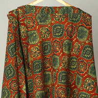 Orange - Block Print Cotton Wrap Around Ajrakh Skirt 16