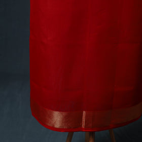 Handloom Maheshwari Silk Unstitched Dress Material: Kurta with Zari Buti Dupatta 17