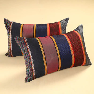 Multicolor - Set of 2 - Khun Patchwork Cotton Pillow Covers (25 x 15 in) 27