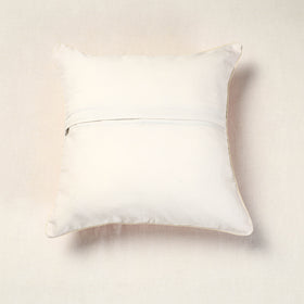 Orange Hand Batik Printed Cotton Cushion Cover (16 x 16 in)