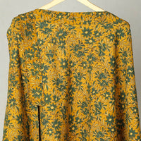 Yellow - Block Print Cotton Wrap Around Ajrakh Skirt 19