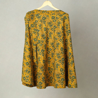 Yellow - Block Print Cotton Wrap Around Ajrakh Skirt 19