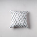 Sanganeri Floral Print Kota Doria Cushion Cover (16 x 16 in) 44