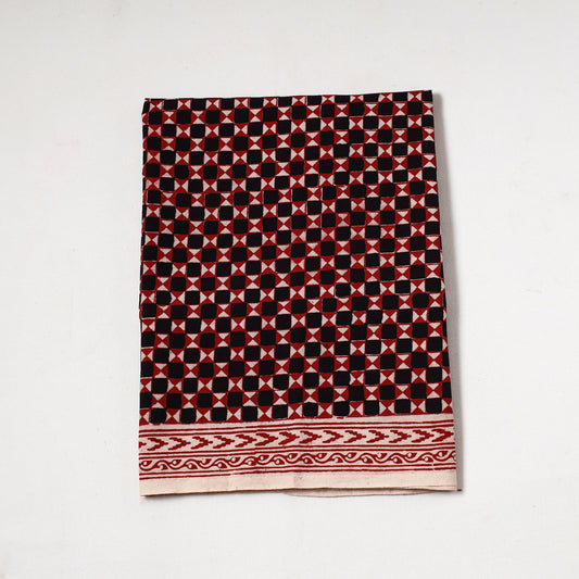 Black - Bagh Block Printed Cotton Precut Fabric 06