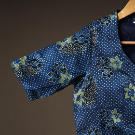 Ajrakh Hand Block Print Modal Silk Readymade Blouse 17
