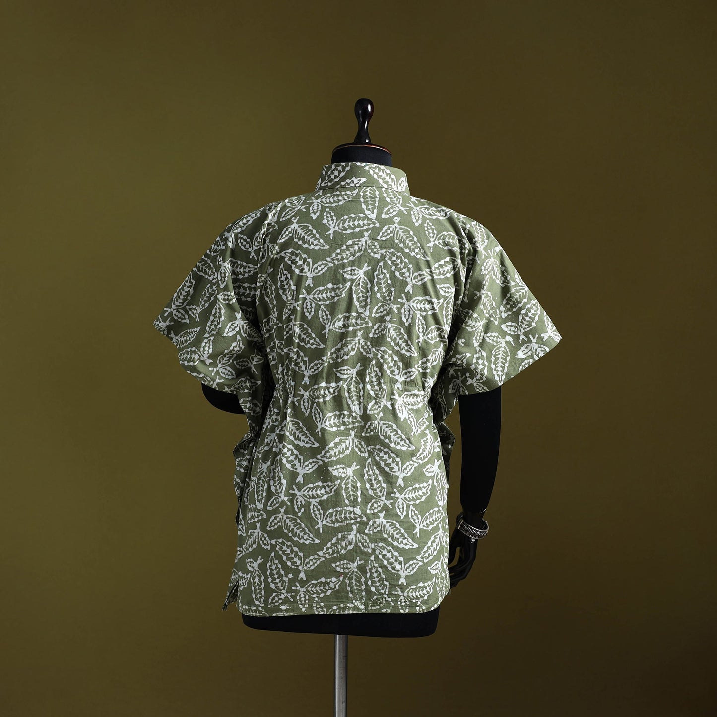 Hand batik cotton short kaftan 19 - handcrafted