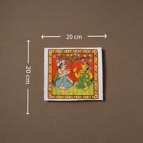 Handpainted Cheriyal Scroll Painting by Dhanalakota Sai Kiran (8 x 8 in) 64