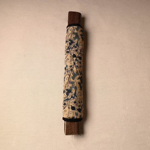 Buy Kalamkari Block Printed Beige Handmade Fridge Handle Cover 29