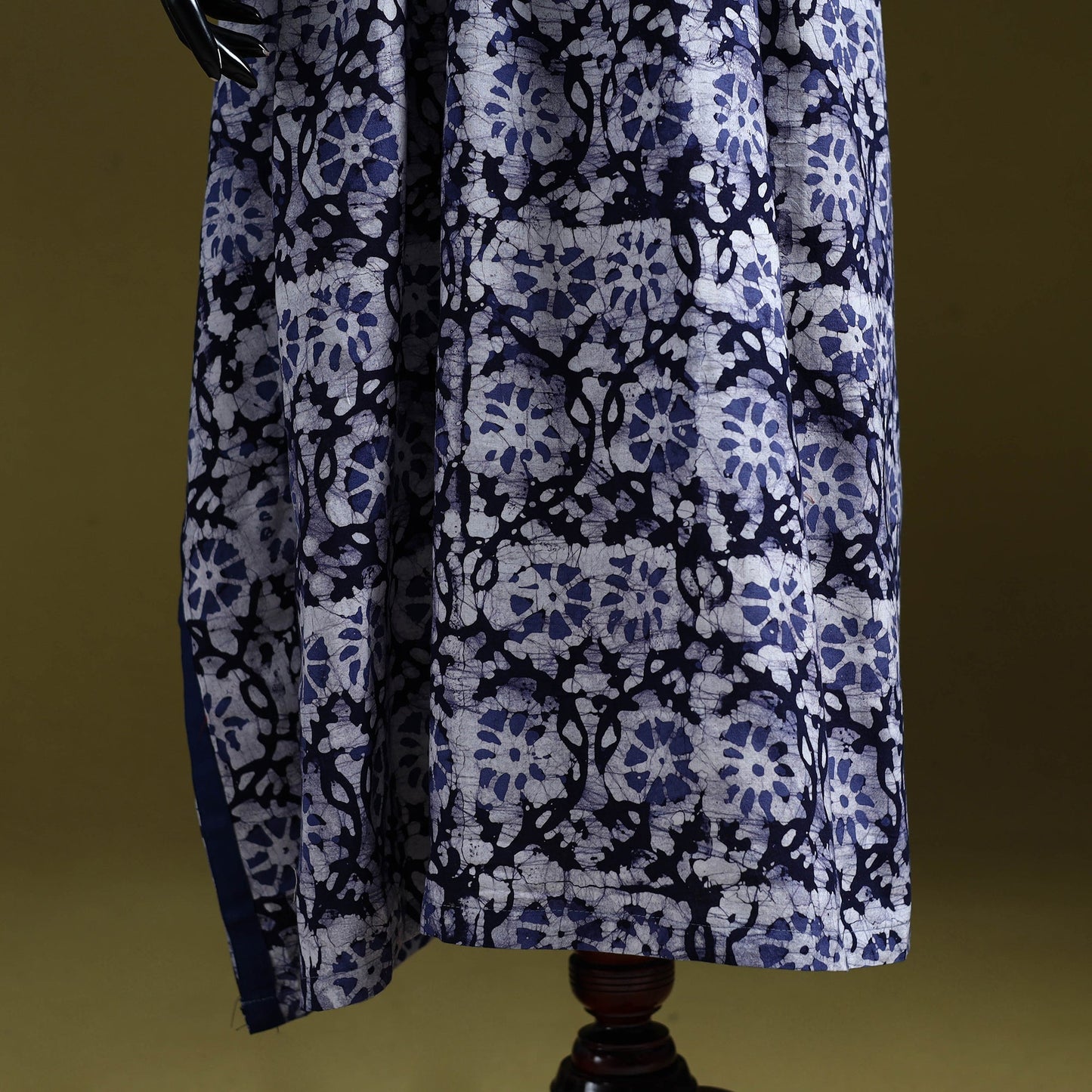 Hand batik cotton long kaftan 04 - handcrafted