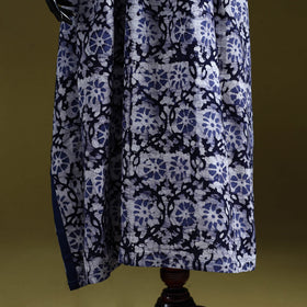 Hand batik cotton long kaftan 04 - handcrafted