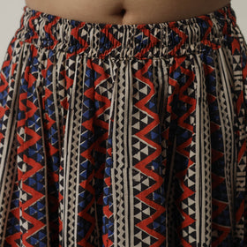  Bagru Block Printed 24 Kali Patchwork Cotton Long Skirt 16 Online at iTokri.com