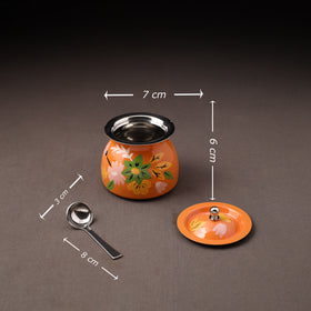 Floral Handpainted Enamelware Stainless Steel Ghee Pot 68